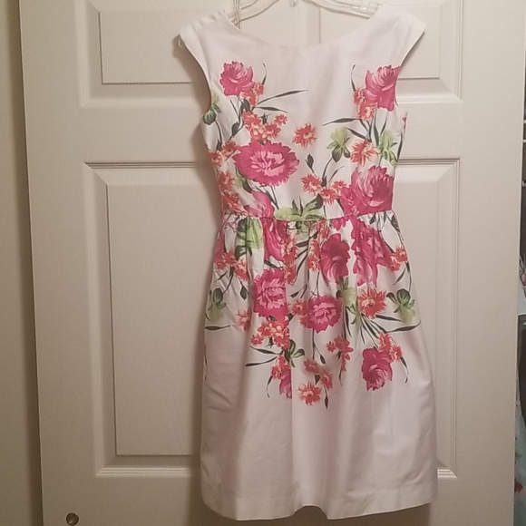 Eliza J Cotton Floral Sleeveless Sheath Dress - Picture 5 of 13